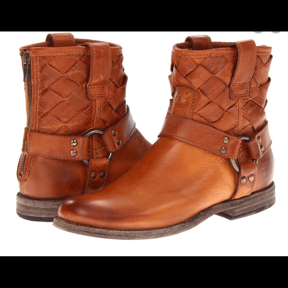 Frye Woven Phillip Cognac RARE